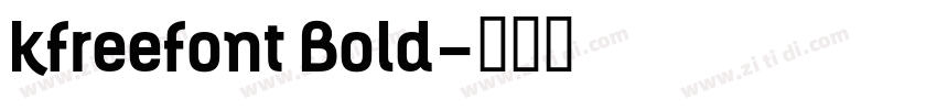 kfreefont Bold字体转换